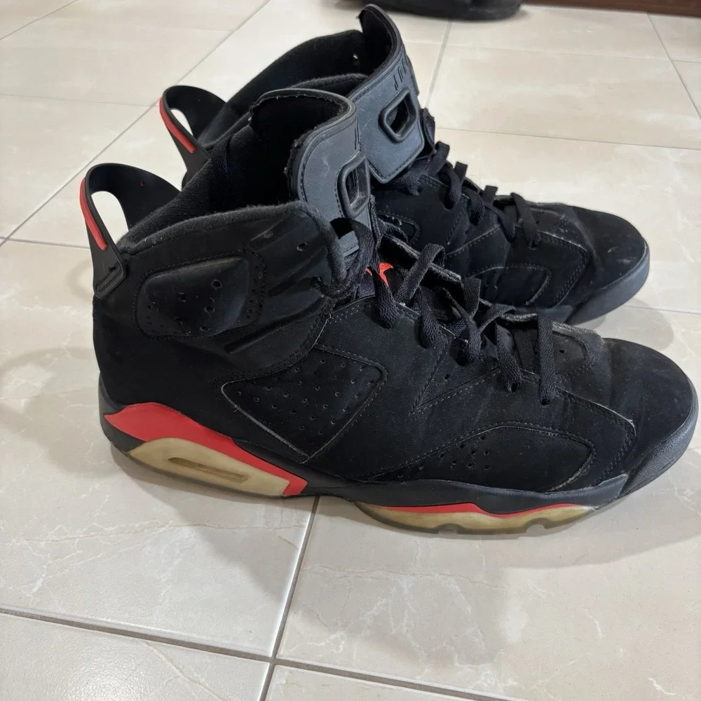 Air Jordan 6 Infrared Black 2019 Men's Size 11.5 Nike Air Basketball Sneakers
